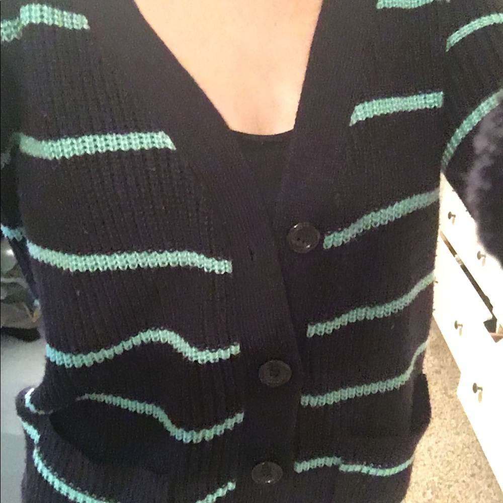 Blue cardigan